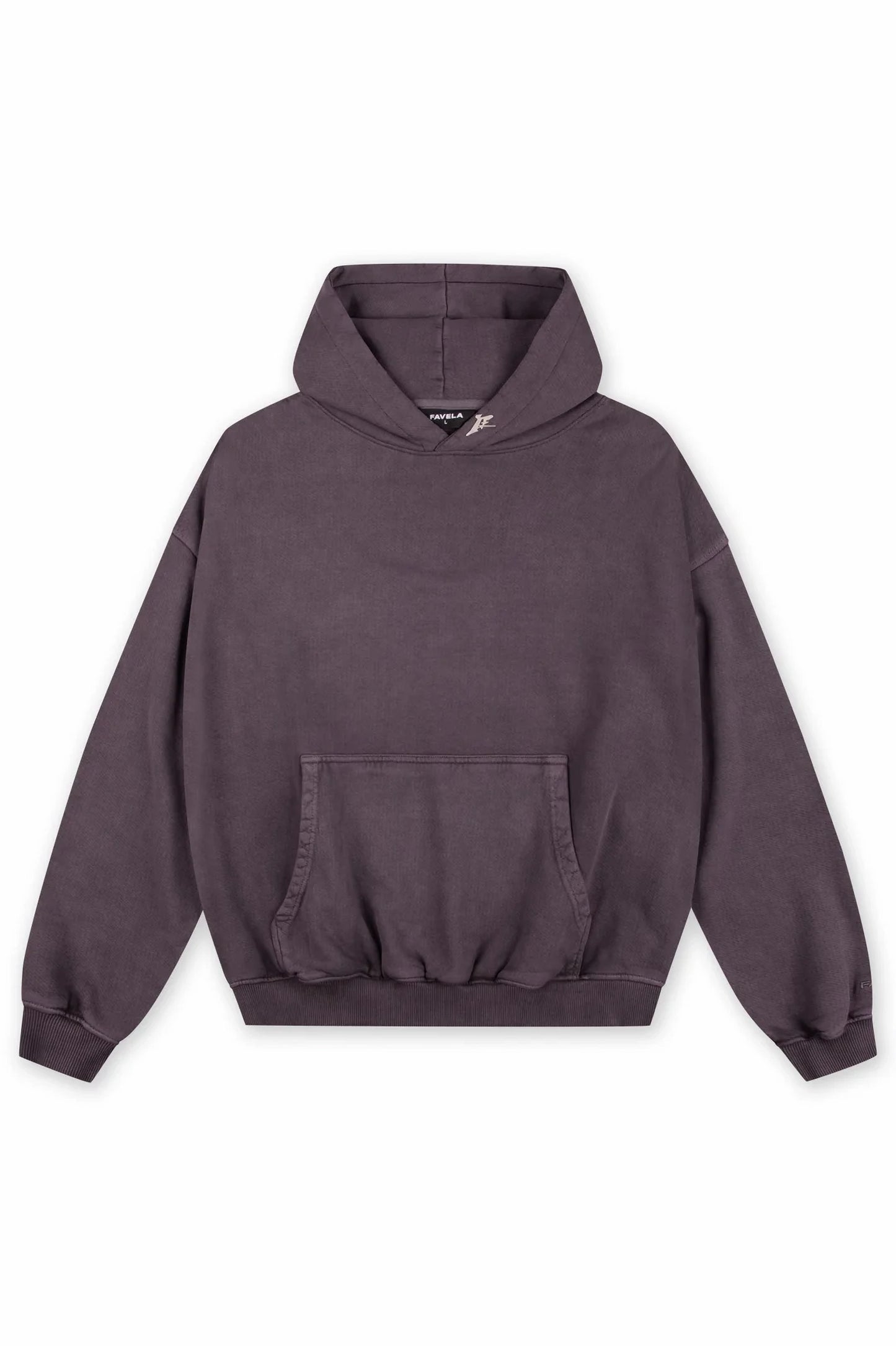 FAVELA-ZIPPER MANCHETTE PURPLE SAND WASHED HOODIE