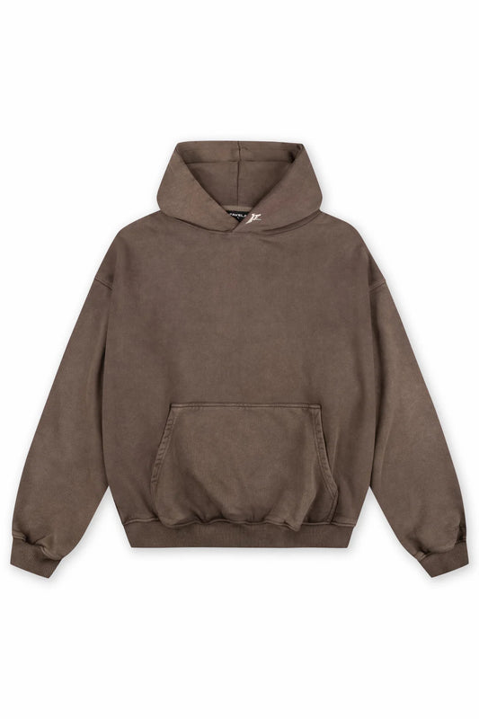 FAVELA-MANCHETTE BROWN SAND WASHED HOODIE